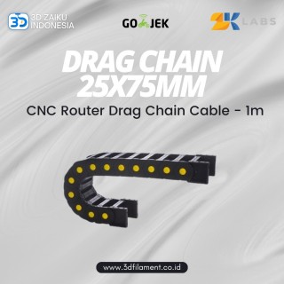 3D Printer CNC Router Machine Drag Chain Cable 25x75 mm 1 Meter Long